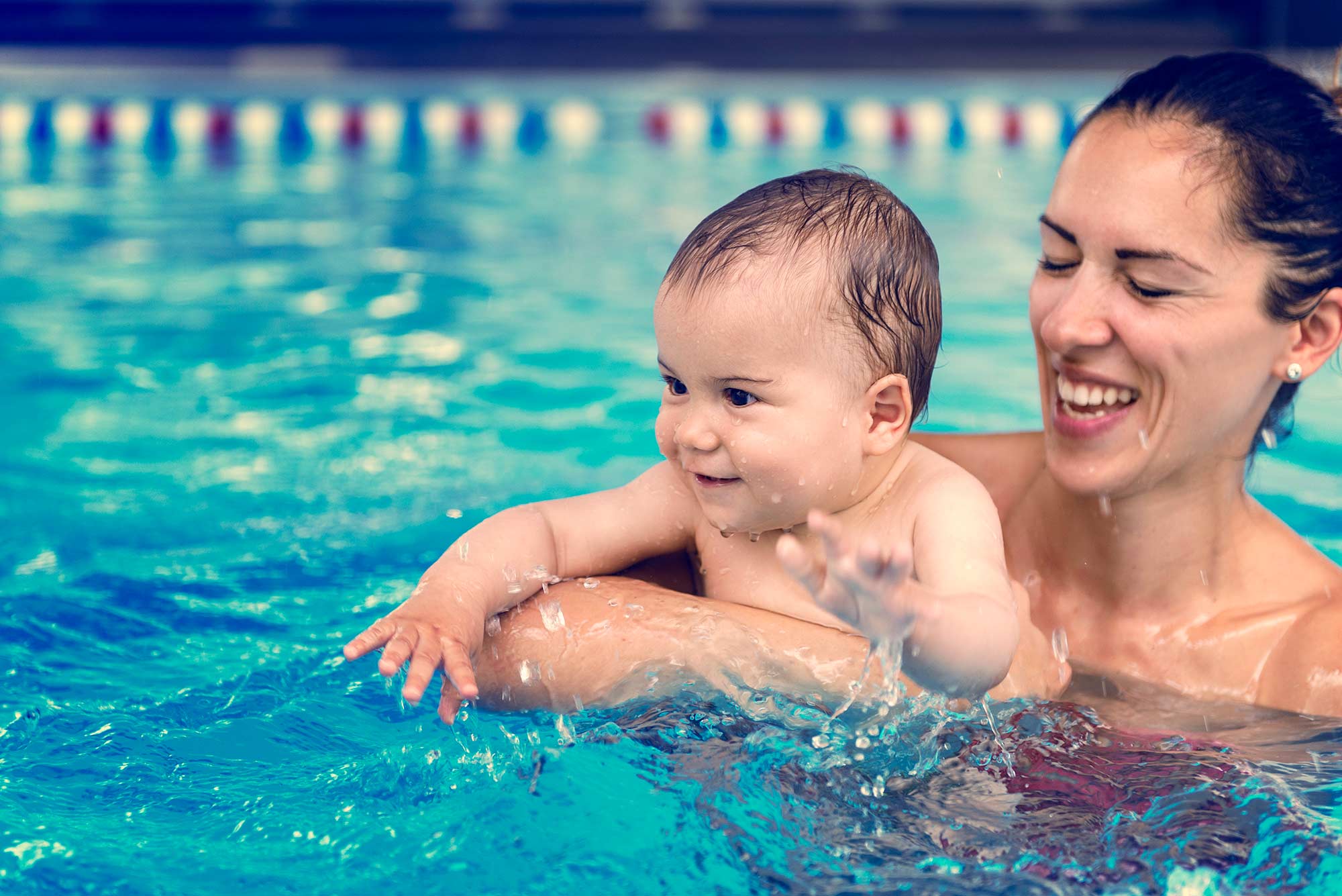 Family swim at the Tri-Leisure Centre